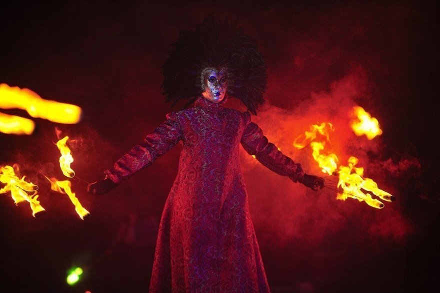 Огненное шоу Огни Венеции на свадьбу от Show Obertaeva 27