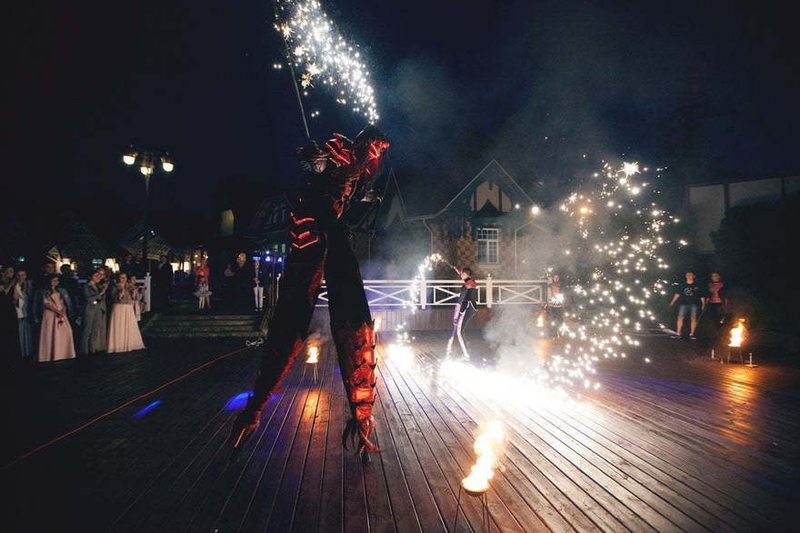 Огненное шоу Огни Венеции на свадьбу от Show Obertaeva 29