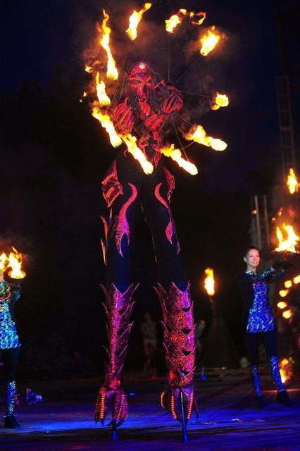 Огненное шоу Огни Венеции на свадьбу от Show Obertaeva 31