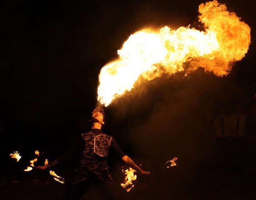 Огненное шоу Military Show на свадьбу от Show Obertaeva 5