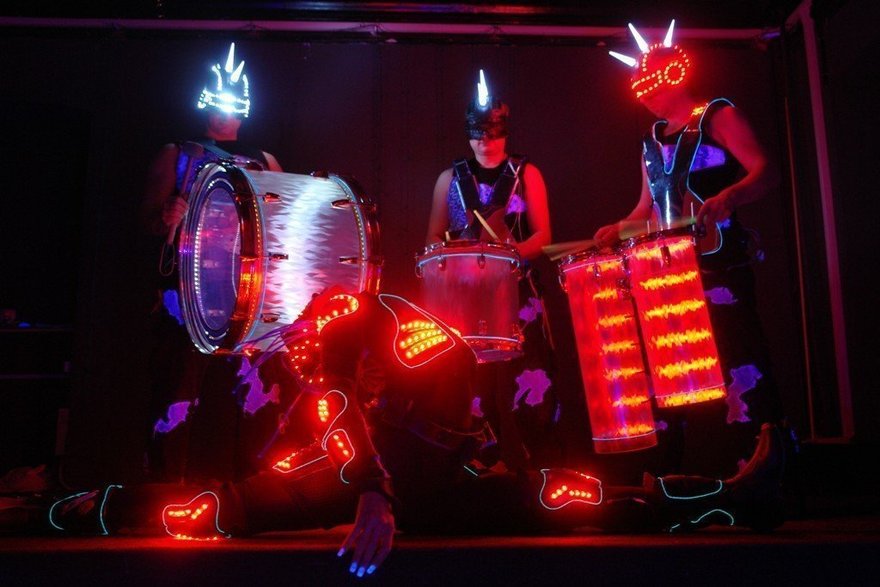 Световое шоу Cyber Drum Show на свадьбу от Show Obertaeva 4