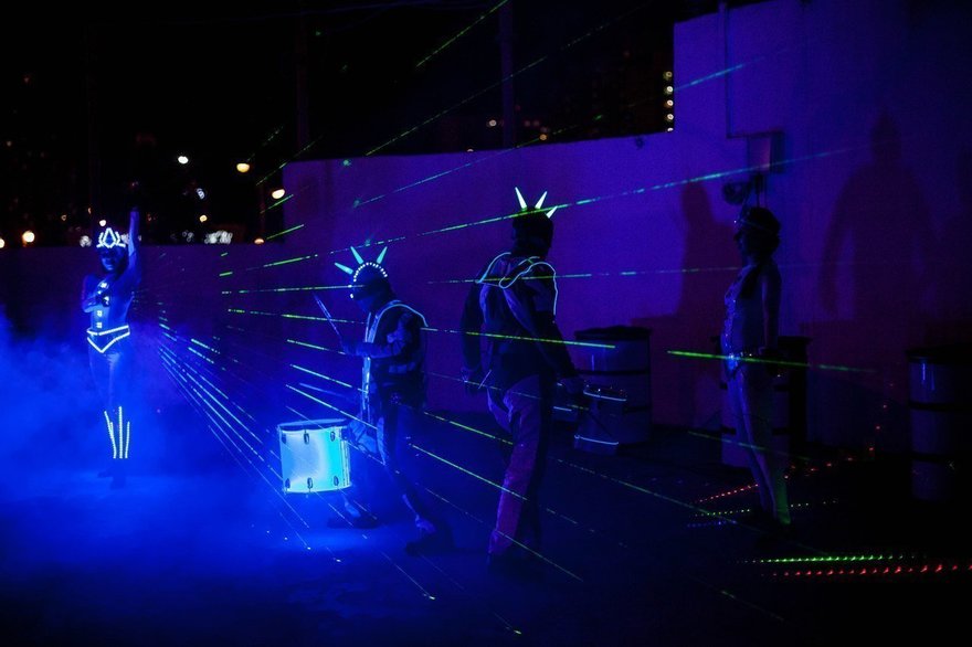 Световое шоу Cyber Drum Show на свадьбу от Show Obertaeva 5