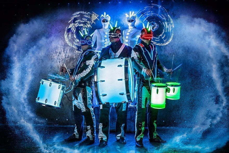 Световое шоу Cyber Drum Show на свадьбу от Show Obertaeva 9