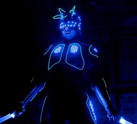 Световое шоу Cyber Drum Show на свадьбу от Show Obertaeva 10