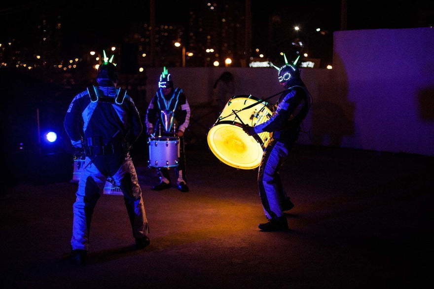 Световое шоу Cyber Drum Show на свадьбу от Show Obertaeva 13