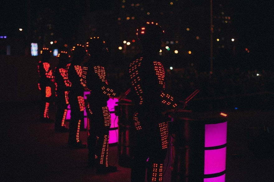 Световое шоу Barrel show на свадьбу от Show Obertaeva 5