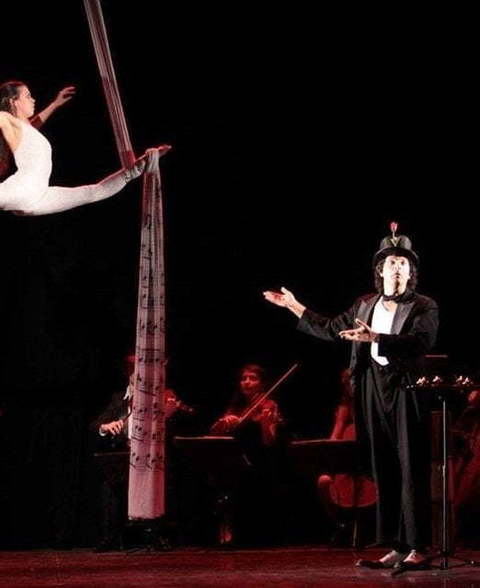 Сomic juggler, musician, aerial silk на свадьбу от Show Obertaeva 5