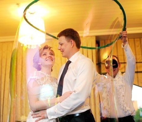 Мыльные пузыри на свадьбу на свадьбу от Шоу мыльных пузырей Fancy bubbles 3