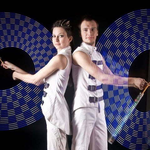 Световое шоу Белый дуэт на свадьбу от Aurum show 2