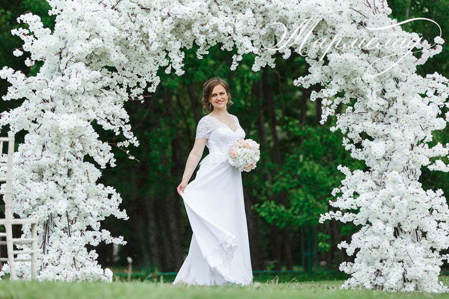 Классика, Шебби шик, Весенняя / Летняя в Выездная регистрация, Природа, Шатер от Студия свадебного декора Мармелад 13