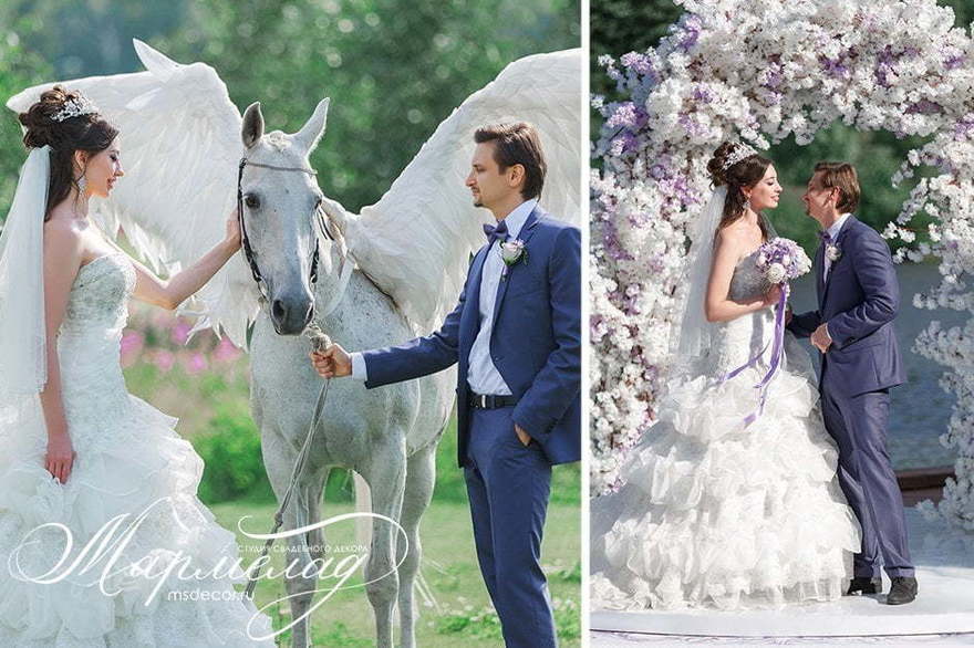 Классика, Весенняя / Летняя в Выездная регистрация, Ресторан / Банкетный зал от Студия свадебного декора Мармелад 12