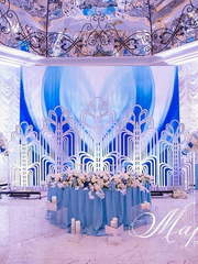 Президиум / Стол молодоженов, Задник за молодоженами в Классика от Студия свадебного декора Мармелад 1