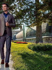 Однобортный, Тройка Свадебный костюм 014 от Ателье мужских костюмов Richard Hampton 2