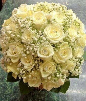 Монобукет из одного вида цветов, Классический круглый name от Студия свадеб Дуэт 3