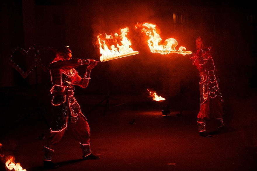 Огненное шоу: комплектация Классика на свадьбу от Aurum show 2