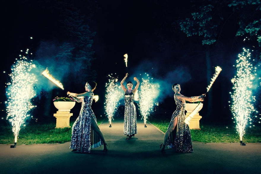 Огненное шоу: комплектация Расширенная на свадьбу от Aurum show 2