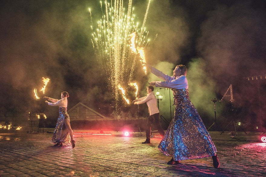 Огненное шоу: комплектация Расширенная на свадьбу от Aurum show 3