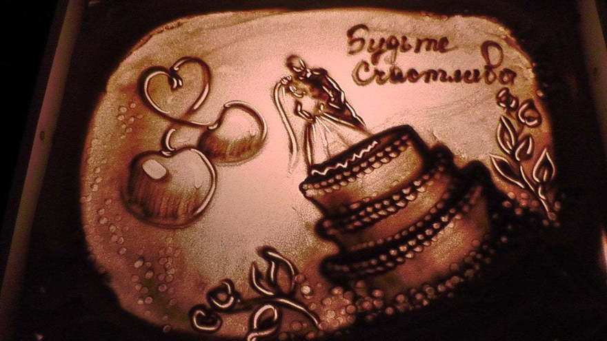 Песочное шоу: индивидуальный сценарий на свадьбу от Aurum show 5