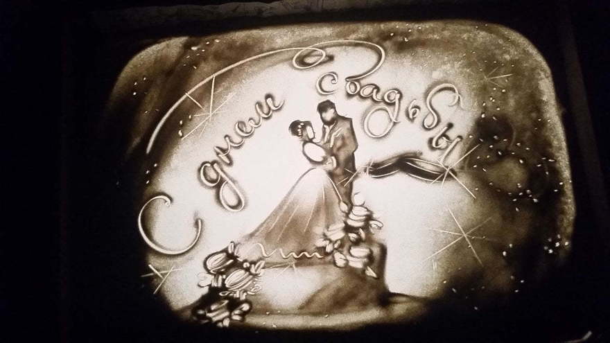 Песочное шоу: индивидуальный сценарий на свадьбу от Aurum show 8