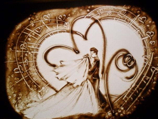 Песочное шоу: индивидуальный сценарий на свадьбу от Aurum show 9