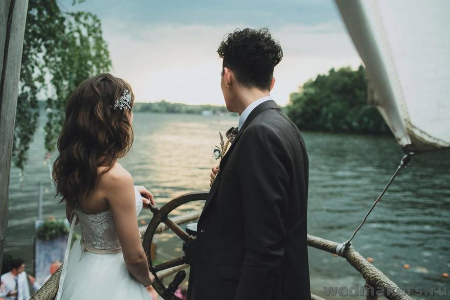 Весенняя / Летняя, Рустик, Эко в Выездная регистрация, Яхт-клуб от Студия декора WedMakers 16