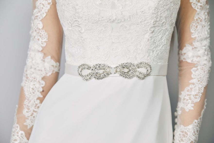 Свадебное платье W0028. Силуэт Прямое. Цвет Айвори / Капучино. Вид 5