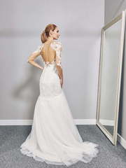 Свадебное платье W0029. Силуэт Рыбка. Цвет Айвори / Капучино. Вид 2