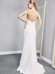 Свадебное платье W0031. Силуэт Прямое. Цвет Айвори / Капучино. Вид 2