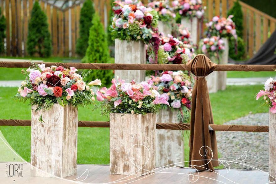 Классика, Рустик в Выездная регистрация, На веранде, Ресторан / Банкетный зал от Студия декора и флористики Porto Floral 15