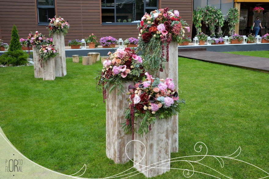 Классика, Рустик в Выездная регистрация, На веранде, Ресторан / Банкетный зал от Студия декора и флористики Porto Floral 26