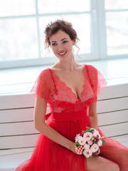 Красное платье Камелия от Будуарные платья Юлии Блейх 2