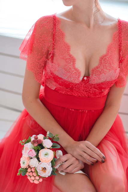 Красное платье Камелия от Будуарные платья Юлии Блейх 4