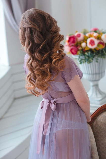 Платье Камелия цвета пыльная сирень от Будуарные платья Юлии Блейх 3