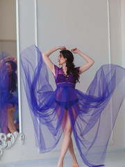 Фиолетовое платье Камелия от Будуарные платья Юлии Блейх 1