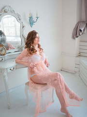 Платье Лали цвета персик от Будуарные платья Юлии Блейх 1