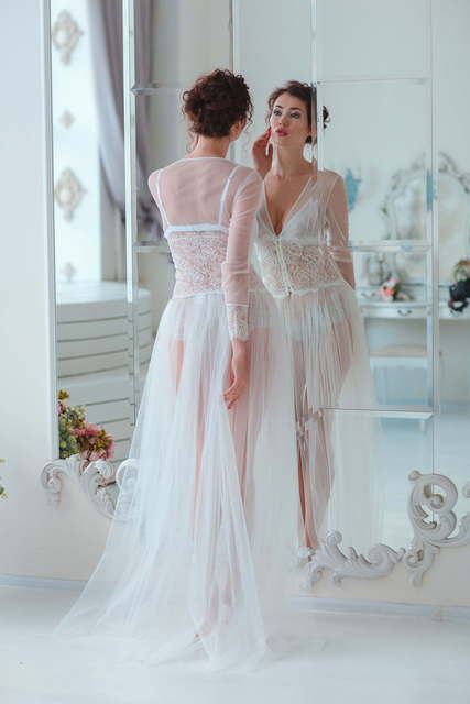 Белое платье Сильвия от Будуарные платья Юлии Блейх 2