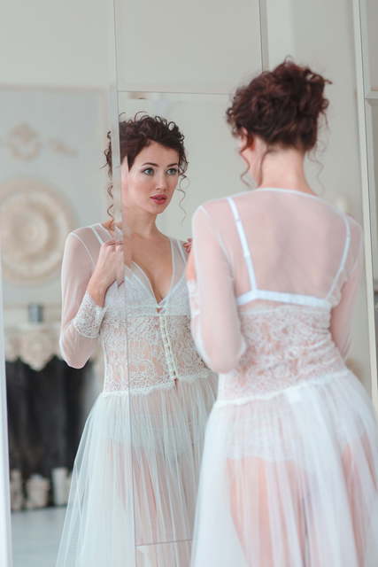 Белое платье Сильвия от Будуарные платья Юлии Блейх 4