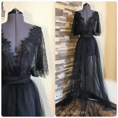 Черное платье Скарлетт от Будуарные платья Юлии Блейх 4