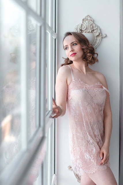 Сорочка Милена цвета персик от Будуарные платья Юлии Блейх 2