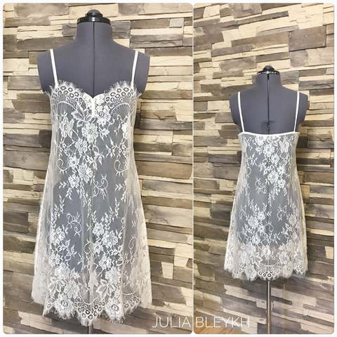 Сорочка Милена цвета шампань от Будуарные платья Юлии Блейх 3