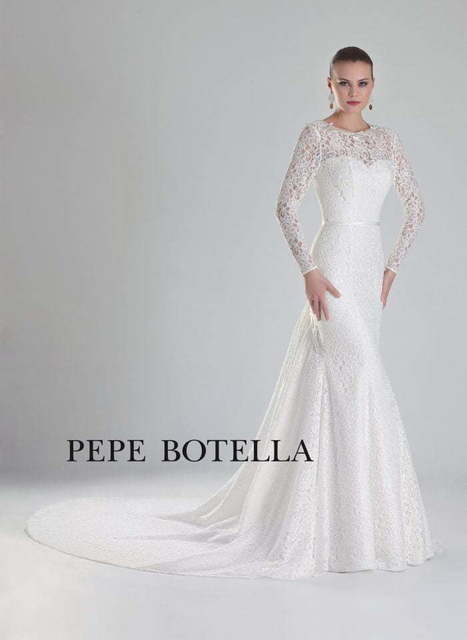 Свадебное платье Pepe Botella (Арт.548). Силуэт Рыбка. Цвет Белый / Молочный, Айвори / Капучино. Вид 1