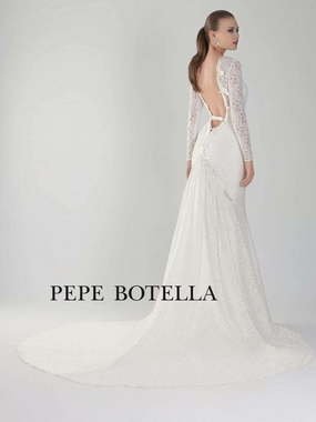 Свадебное платье Pepe Botella (Арт.548). Силуэт Рыбка. Цвет Белый / Молочный, Айвори / Капучино. Вид 2
