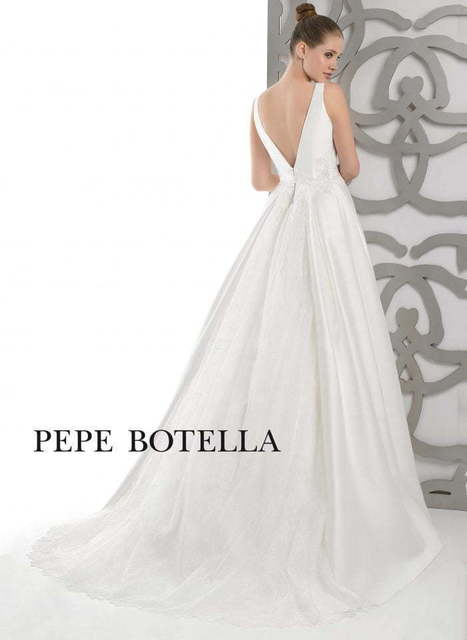 Свадебное платье Pepe Botella (Арт.505). Силуэт А-силуэт. Цвет Айвори / Капучино, Белый / Молочный. Вид 2