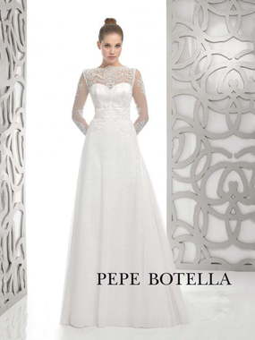 Свадебное платье Pepe Botella (Арт.510). Силуэт А-силуэт. Цвет Белый / Молочный, Айвори / Капучино. Вид 1
