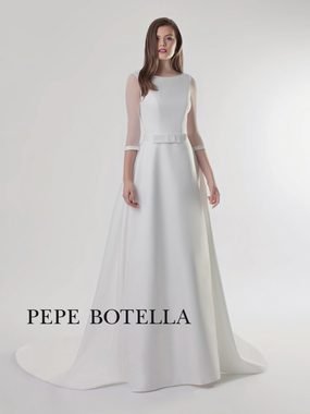 Свадебное платье Pepe Botella (Арт.496). Силуэт А-силуэт. Цвет Белый / Молочный, Айвори / Капучино. Вид 1