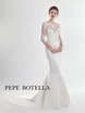 Свадебное платье Pepe Botella (Арт. 537). Силуэт Рыбка. Цвет Белый / Молочный, Айвори / Капучино. Вид 1