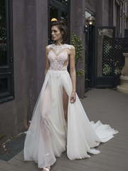 Свадебное платье Grace, RD-206. Силуэт А-силуэт. Цвет Айвори / Капучино. Вид 1