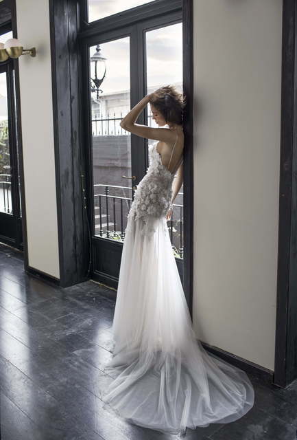 Свадебное платье Alegra, RD-211. Силуэт Рыбка, Прямое. Цвет Айвори / Капучино. Вид 2