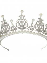 Диадема (кристалл и жемчуг) BT06 от Love Wedding Couture 1