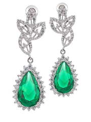 Серьги A65010, изумруд из Посеребренная бижутерия от Love Wedding Couture 1